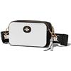 Ophlid Borse a tracolla per fotocamera con borsa a tracolla per donna alla moda piccola borsa a tracolla larga in pelle, bianco