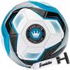 Franklin Sports MLS - Pallone da calcio Charlotte, misura 5, copertura morbida resistente all'abrasione, dimensioni e peso ufficiali, pompa ad aria inclusa