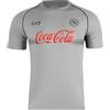 SSC Napoli Maglia Allenamento Silver, EA7 Prodotto Ufficiale, Maglia Calcio Training 2024/2025 - S