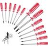 Ronmar, set di cacciaviti magnetici Torx, 13 pezzi, a prova di manomissione, T4, T5, T6, T7, T8, T9, T10, T15, T20, T25, T27, T30, T40.