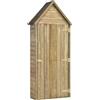 vidaXL Legno Pino Impregnato Capanno Attrezzi Giardino con Porta Robusto Pratico Casetta Strumenti Ripostiglio Deposito 69,5x32x178 cm Colore Naturale