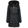 Canadian Peak Diamentereak Lady - Parka Longue Epaisse Chaude Femme Automne Hiver - Manteau Fin Capuche Fausse Fourure - Blouson Coupe Vent - Doudoune Elegante Femmes (Noir XL)