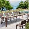 DEGHI Tavolo da pranzo allungabile 200/260/320x100 cm in alluminio marrone - Carioca