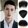 Lordhair Parrucca Uomo PU Frontale,100% Remy Human Hair per Protesi Capelli da Uomo,Toupee European Human Hair Pieces For Men
