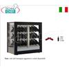 CANTINETTA-TECA per VINI, capacit 42 bottiglie INCLINATE, Statica-Ventilata, 3 Lati Vetro, dim.mm.874x568x910h