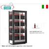 CANTINETTA-TECA per VINI capacit 128 bottiglie Verticali, Statica-Ventilata, 3 Lati Vetro, dim.mm.874x568x1865h