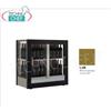 TECA per VINI con TELAIO A CORNICE in LEGNO MDF NON VERNICIATO, 3 LATI VETRO, cap.64 bottiglie VERTICALI, Freddo STATICO o VENTILATO, temp.+4 +16C, per VINI BIANCHI o ROSSI, porte su 1 fronte, V.230 1, Kw.0,12, Peso 70 Kg, dim.mm.874x568x910h