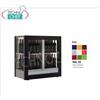 TECA per VINI con TELAIO A CORNICE in LEGNO nei colori RAL, 3 LATI VETRO, cap.64 bottiglie VERTICALI, Freddo STATICO o VENTILATO, temp.+4 +16C, per VINI BIANCHI o ROSSI, porte su 1 fronte, V.230 1, Kw.0,12, Peso 70 Kg, dim.mm.874x568x910h
