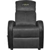 NOUA POLTRONA SOFA GAMING, ARES ROYAL GOLD SCHIENALE RECLINABILE CON POGGIAPIEDI
