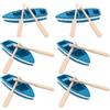 Operitacx 6 pz Mini Barche in Legno con Remi, Decorazioni Nautiche Fai da te, Modelli Di Barche per Decorazione Oceano, Ideale per Amici Amano Sport Nautici