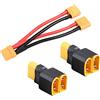 Boladge 2pcs Adattatori Connettore Paralleli XT90 e 1 Pezzo Spina XT90 Parallela Cavo Adattatore RC 1-Femmina a 2-Maschio per Batteria Quadcopter Multirotor RC Lipo