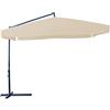 Linea Garden Friend Ombrellone da giardino, 3x3 x 3h mt braccio laterale Struttura in acciaio Con manovella Copertura in poliestere 180 gr/m² colore écru