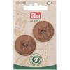 Prym 318982 Pomello di canapa riciclato 2 fori 28 mm marrone chiaro