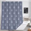 DYNH Nautical Anchor Shower Curtain for Bathroom, Blue White Beach Coastal Beachy Fabric Shower Curtains Set Decorative, Ocean Men Boys Kids Restroom Decor Accessories Hooks Included 72x72 Inch