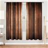MESHELLY Tende marroni, 106 x 160 cm (larghezza x altezza), con tasca per asta, decorazione rustica per camera da letto, da uomo, color ruggine, marrone chiaro, a righe, bronzo, rame, pesca, vintage,