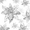 Boao 24 Pezzi Fiori di Poinsettia Artificiali Glitterati di Natale Fiori di Natale Decorazione Ornamenti Natalizi di Capodanno Matrimonio (Argento)