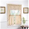 Sweet Home Collection Home Kitchen Curtain Set, Swag Pair, Tier Pair, Toast, 36 Valance Set