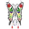 KY&BOSAM Butterfly Sun-Catchers Gifts for Mother, Pressed Flower Between Wings Glass for Window, Silver Metal Engraved Charm, as Mother's Valentine's Day Day Mom Birthday Gifts (Crystal Butterfly)