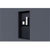 BERNSTEIN Nicchia da parete NT306010X in acciaio inox con ripiano portaoggetti - 30 x 60 x 10 cm (L x A x P) - colore selezionabile, Colore:nero