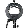 Godox S2 Staffa di fissaggio per flash con attacco Bowen tipo S per Godox V1, V860II, AD200, AD200Pro, AD400Pro, Speedlite e flash stroboscopici