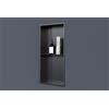 BERNSTEIN Nicchia da parete NT306010X in acciaio inox con ripiano portaoggetti - 30 x 60 x 10 cm (L x A x P) - colore selezionabile, Colore:Gunmetal