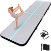 WAVESKY Tappetino da Ginnastica Gonfiabile 3M 4M 5M, Tappetino da Allenamento con Pompa ad aria, 10cm Air Tumbling Track Ginnastica Artistica per Casa, Fitness, Yoga, Cheerleading (verde02, 300 x 100 x 10 cm)