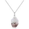 COAI Collana da Donna in Argento Sterling 925 con Ciondolo Quarzo Fantasma Grezzo Pietra Naturale, Collana Quarzo Fantasma da Donna