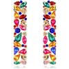 EVER FAITH Orecchini a pendente rettangolari geometrici con strass, orecchini a goccia quadrati con cristalli Brillanti Multicolore