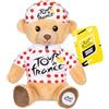 Gipsy- Animale Toys Orso Maglia e Berretto da scalatore a Pois, 15 cm-Peluche Ufficiale del Tour de France. Un Piccolo Ciclista da coccolare o esporre, Colore Muliticolor, 71896