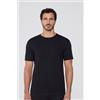 Tezenis T-shirt Girocollo In Viscosa Uomo Nero