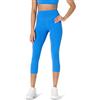 Amazon Essentials Leggings Yoga Tecnici in FormFlex Morbidissimo, a Vita Alta, Capri, Interno Gamba 48 cm Donna, Blu Oceano, L