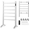 Generic GYMAX Scaldasalviette Elettrico, Porta Asciugamani in Alluminio, Riscalda 30-60 °C, Timer, 2 in 1 in Piedi & a Parete, con Accessori a Parete
