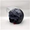 Generico Casco Moto Scooter Doppia Visiera Omologato ECE Dieffe 80 Nero Opaco (L (59 cm))