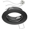 ledscom.de Telaio di montaggio a soffitto FERE Telaio di montaggio nero opaco (LED/Halogen/MR16/50mm) incl. presa GU5.3