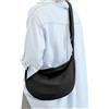 CTWWFS Borsa a tracolla in nylon a mezzaluna per donna uomo borsa a tracolla alla moda con cinturino regolabile per tutti i giorni shopping casual viaggi, nero