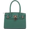 EVVE Borsa da sera da donna con pochette mini borsa da cocktail borse da ballo con catena e serratura, Verde kelly