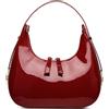 Caistre Borse a tracolla da donna a mezzaluna retrò Y2k anni '90 Hobo borse con manico superiore Y2k borsa ascellare borsa moda pochette, Rosso-grande