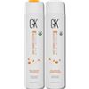GK HAIR Global Keratin Balancing Shampoo & Conditioner 300ml per Capelli Colorati Grassi Uso Quotidiano Detergente Profondo e Rimozione delle Impurità Unisex