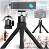 Benaton Mini Treppiedi Da Tavolo 1/4 Vite, 360° Regolabile Testa Sferica (Altezza retrattile 20 cm)}