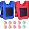 Towinle Klettballspiel 2 Zielwesten con 10 Giochi di Lancio Klettbälle con klebejacke Klettball Set per i Bambini