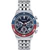 Breil Orologio UOMO MANTA 1970 quadrante MONO-COLORE BLU movimento CRONOGRAFO SOLARE e BRACCIALE ACCIAIO ARGENTO TW2010