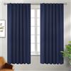 BGment Room Darkening - Tende oscuranti isolanti Termiche, in Finto Lino, con Occhielli in Metallo, 1 Pannello, Marina Militare, 52W x 63L