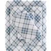 Sleep Philosophy, True North, Set di biancheria da letto in 100% flanella di cotone caldo, con stampa di animali e stelle, ultra morbido, per letto singolo XL, colore blu con motivo scozzese, 3 pezzi
