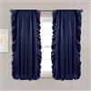 Lush Decor Reyna - Coppia di tende per finestra, 160 cm di lunghezza x 137 cm di larghezza, colore: blu navy