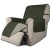 Easy-Going Copridivano reclinabile, reversibile, impermeabile, con cinghie elastiche, per animali domestici, bambini, cani, gatti (reclinabile, verde militare/beige)