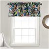 Lush Decor Dolores - Mantovana per finestra filtrante leggera, 45,7 x 132 cm, colore: Blu navy