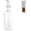 H&H 9479205 Ampolla Borosilicato Trasparente Cilindrico Cc500 Arredo Tavola, 0.5 Litri, Vetro