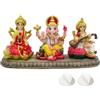 alikiki India Laxmi Ganesh Saraswati Statua - 9,9 cm H Dio indiano Lakshmi Ganesha Saraswati Idolo Figurine Hindu Diwali Regali Diwali Decorazione Home Office Mandir Temple Pooja Item