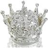 YU FENG Portagioie creativo vintage con cristalli a forma di corona, regalo di Natale o compleanno, piccolo