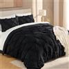 Andency - Set di biancheria da letto in microfibra per tutte le stagioni, colore: Nero